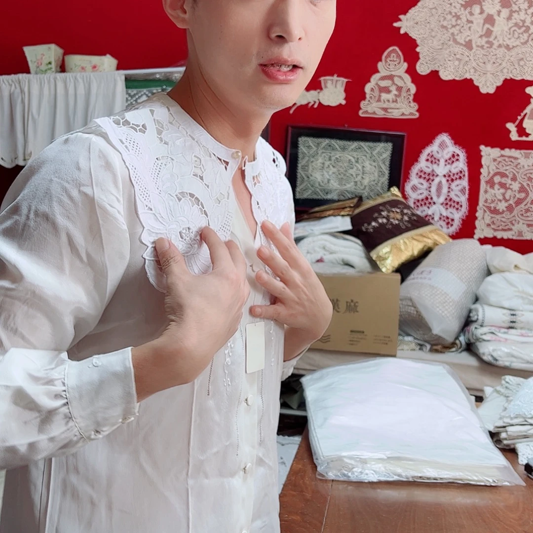 毛绒亚麻棉105-亚麻手工衣领
