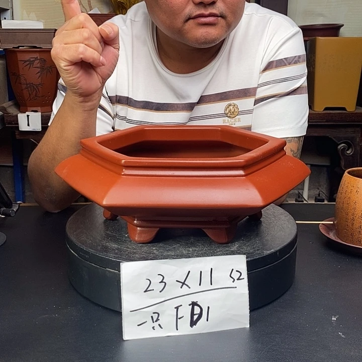 紫砂花盆货号一只FD1