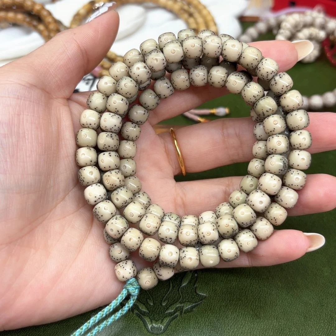 编***6星月菩提手串7.5老型108❗️小散星❗️石玉料⚠️双金标⚠️