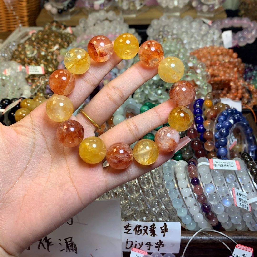 未镶嵌手链水晶那天然胶花17+mm手串
