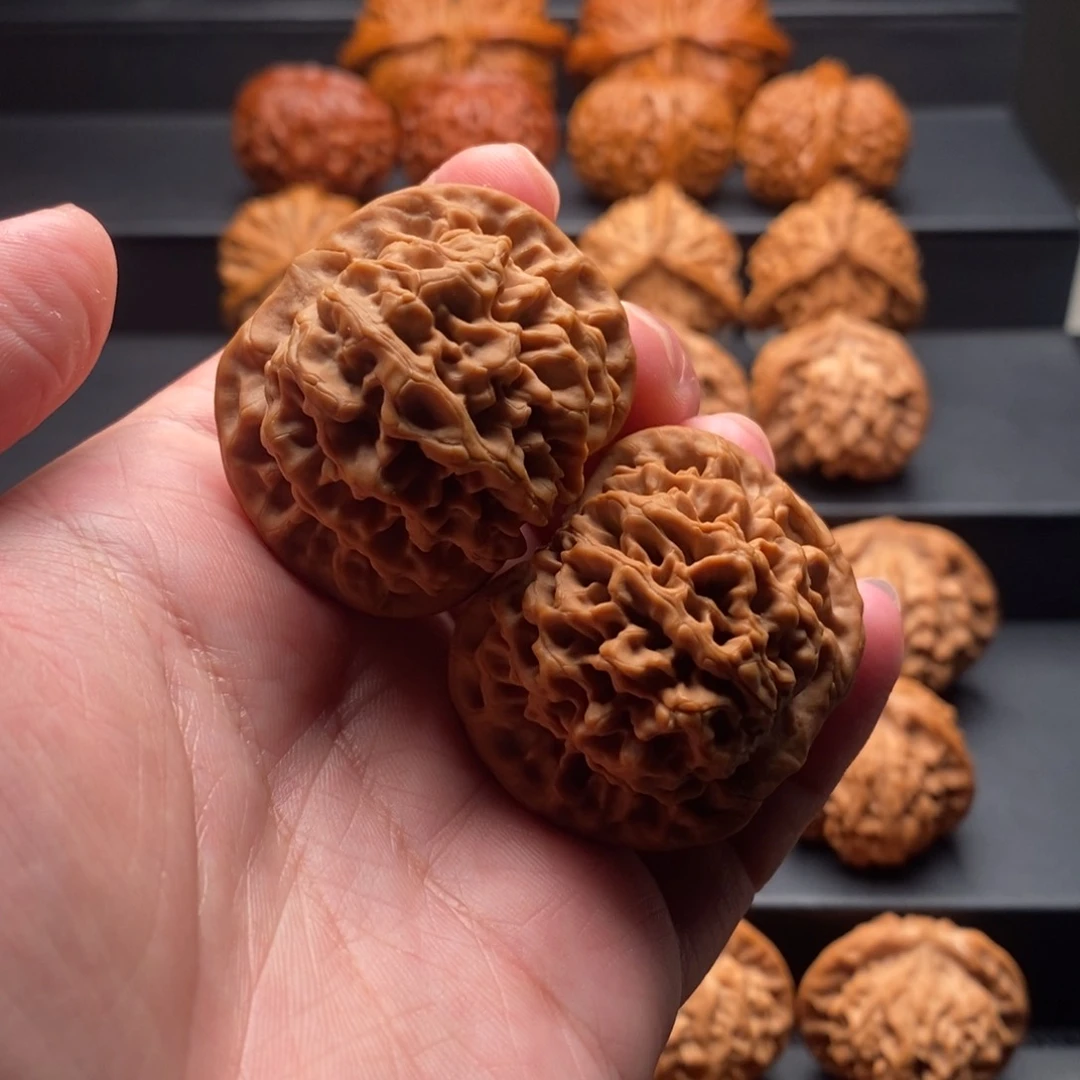 把件文玩核桃44尺全品秦闷狮子头2025货头