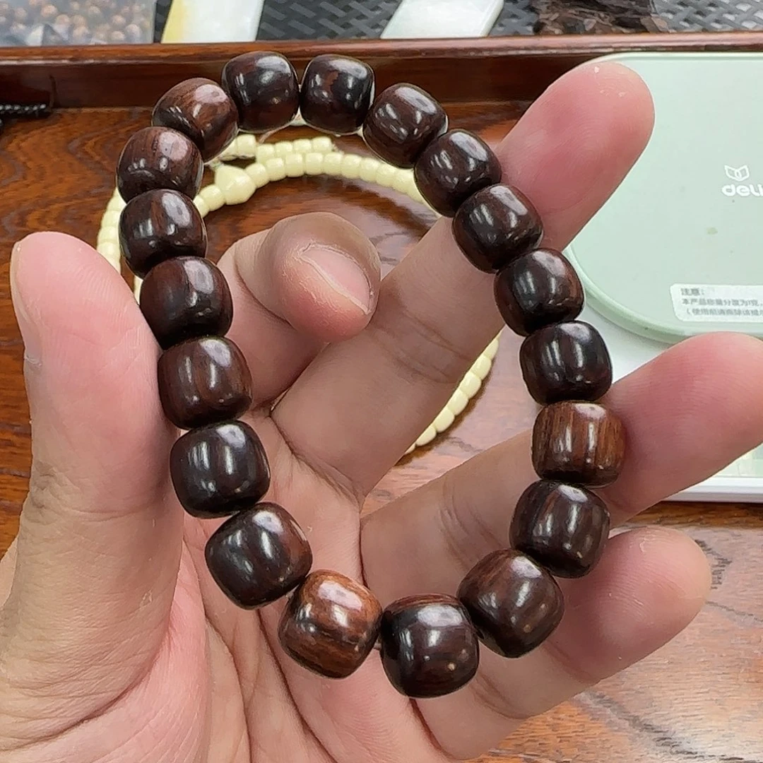 手串白玉菩提11紫油梨