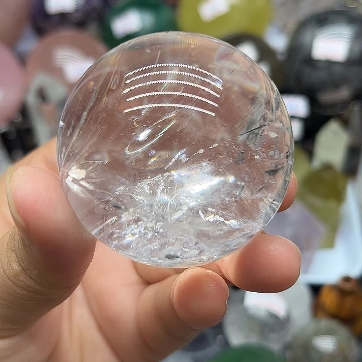 未镶嵌珠宝半成品水晶172克白水晶球