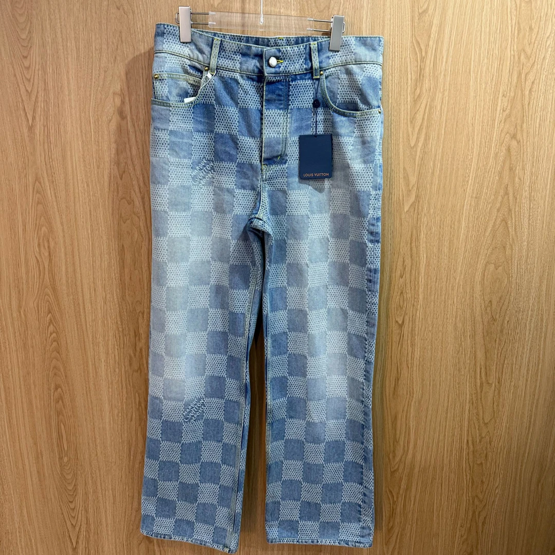 未使用 LouisVuitton/路易威登 菲董棋盘格牛仔裤31码2591802