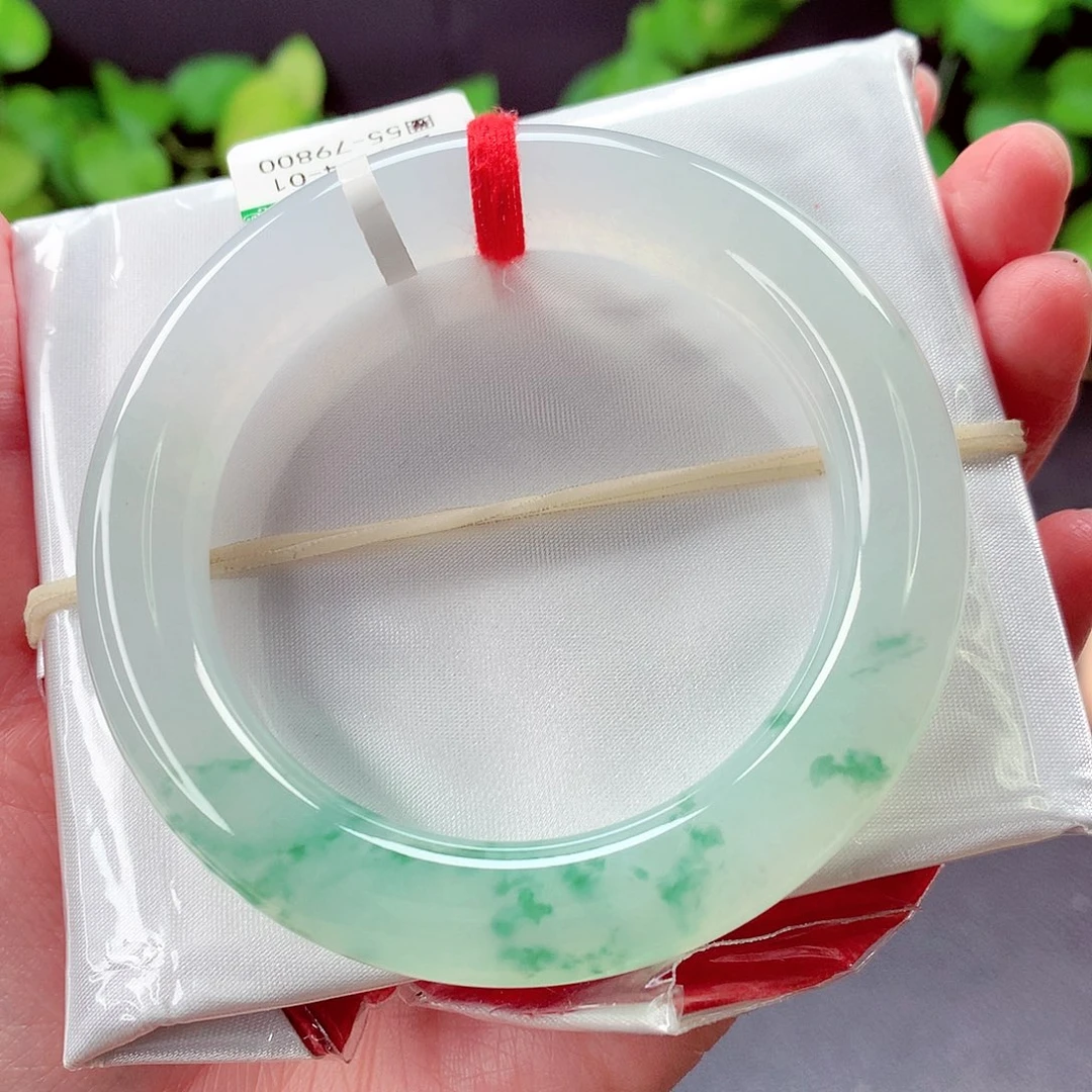 翡翠未镶嵌手镯缅甸天然a货翡翠手镯