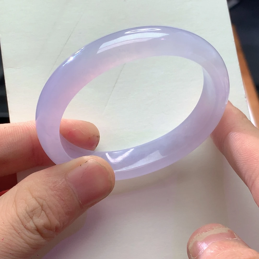 翡翠未镶嵌手镯冰粉紫贵妃