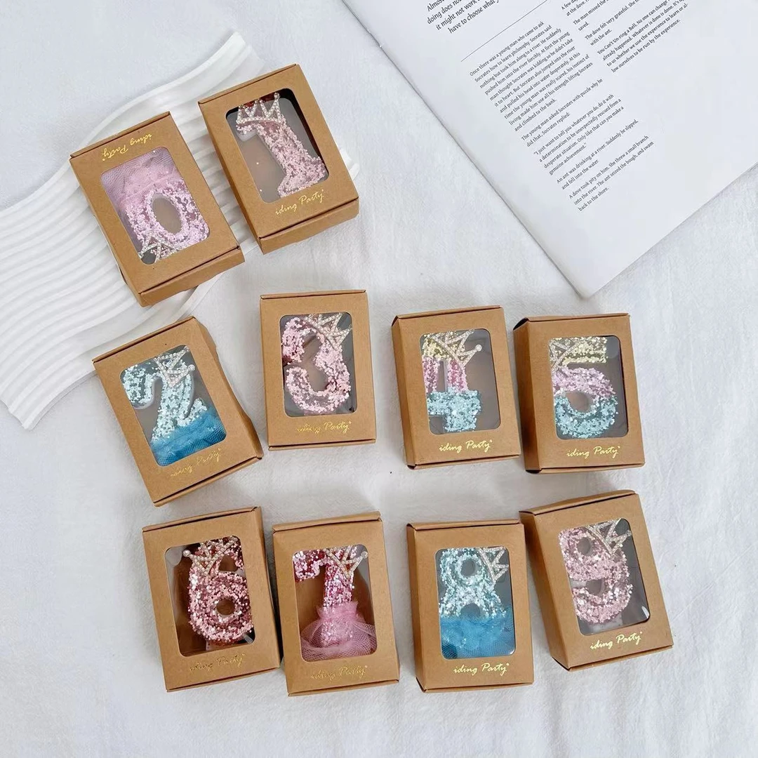 新款创意儿童数字生日蜡烛周岁白天派对布置装饰品Z1427