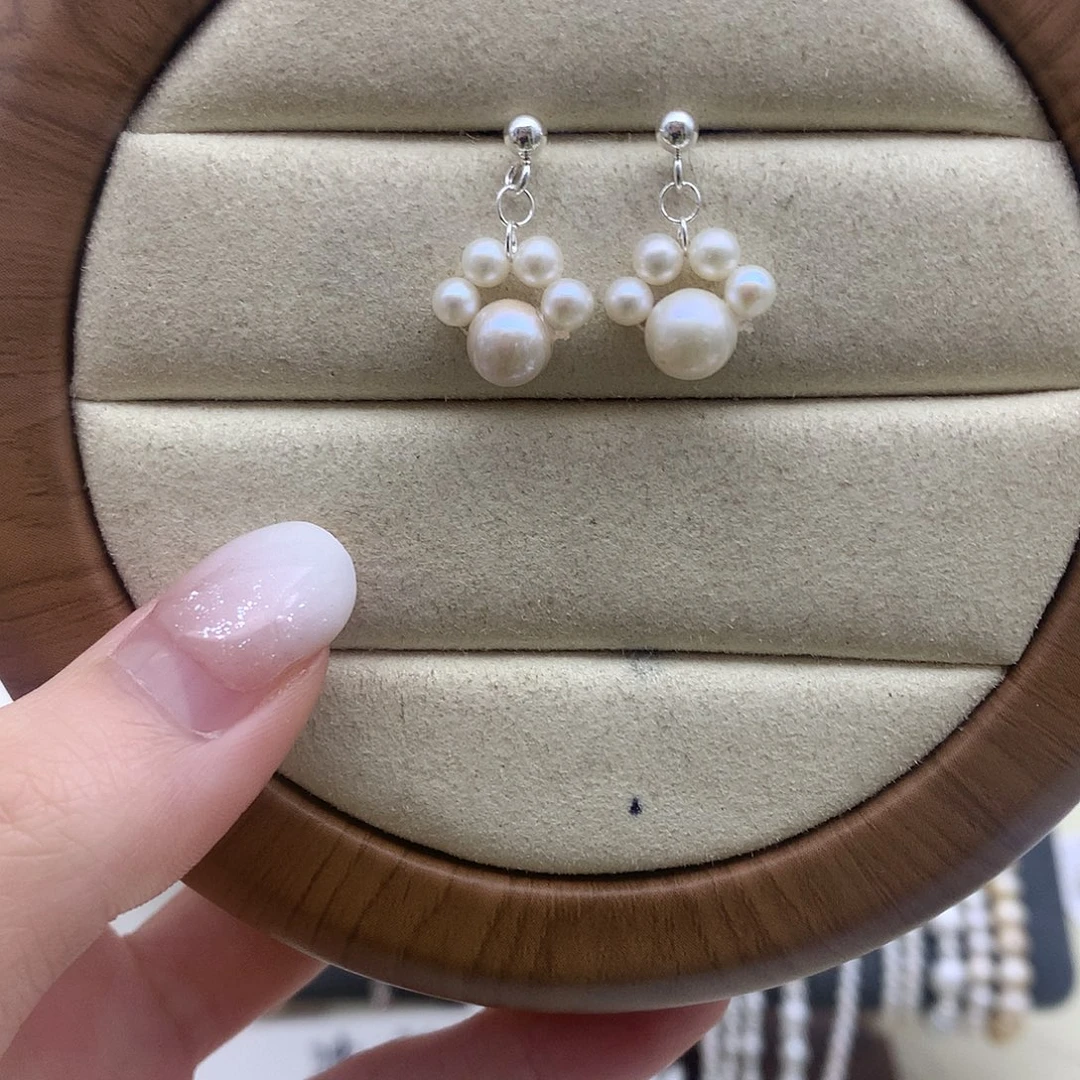 淡水珍珠耳饰未镶嵌
