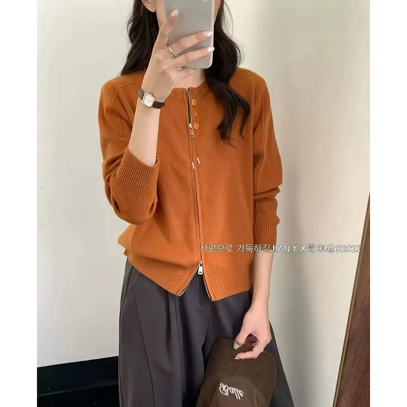 【爱马橙】3910开衫外套超柔软毛衣高品质针织上衣