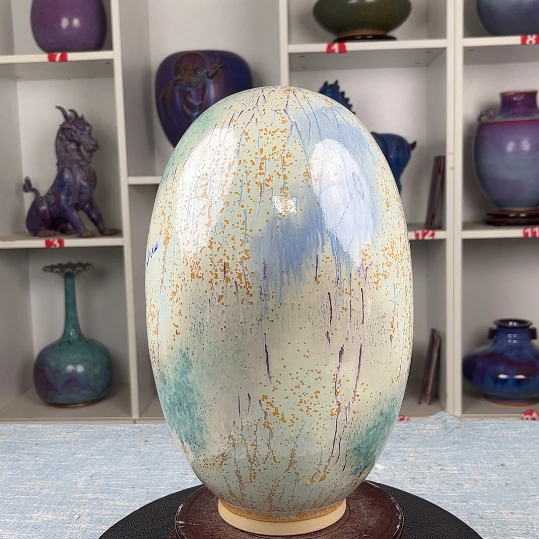 瓷片摆件……来福石。无礼盒