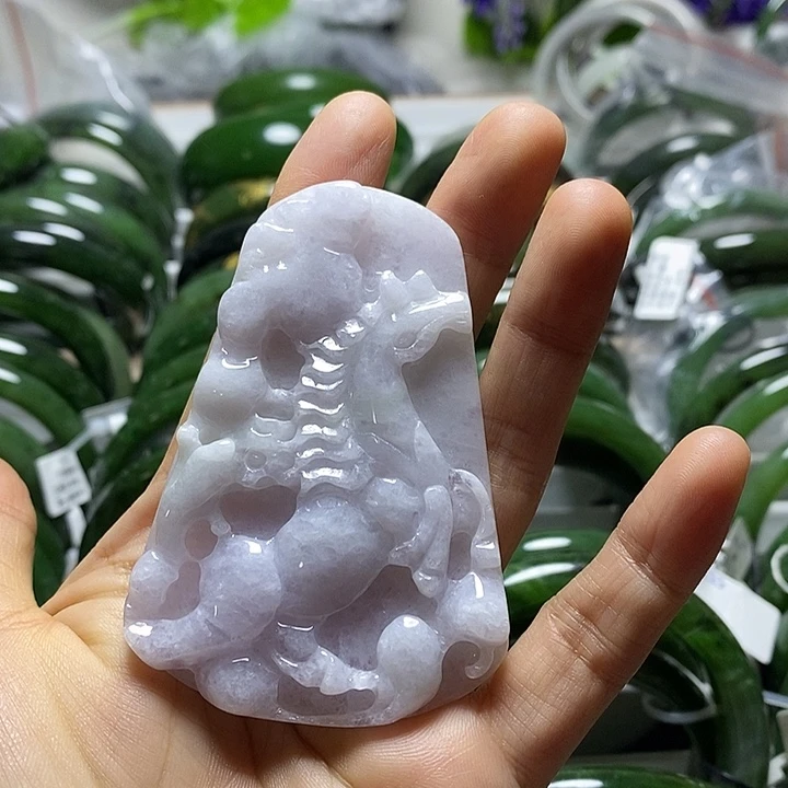 子***色和田玉（碧玉）手镯未镶嵌吊坠