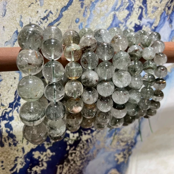 【月月家】Y026天然水晶 福利款满天星绿幽灵单圈手串 多样性发其一