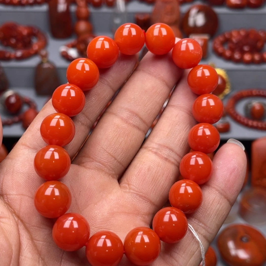 南红玛瑙未镶嵌珠宝奇石单圈11