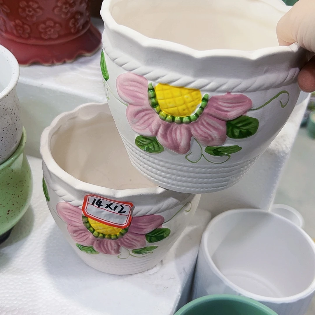 外贸尾单陶瓷花盆凑单10米包邮