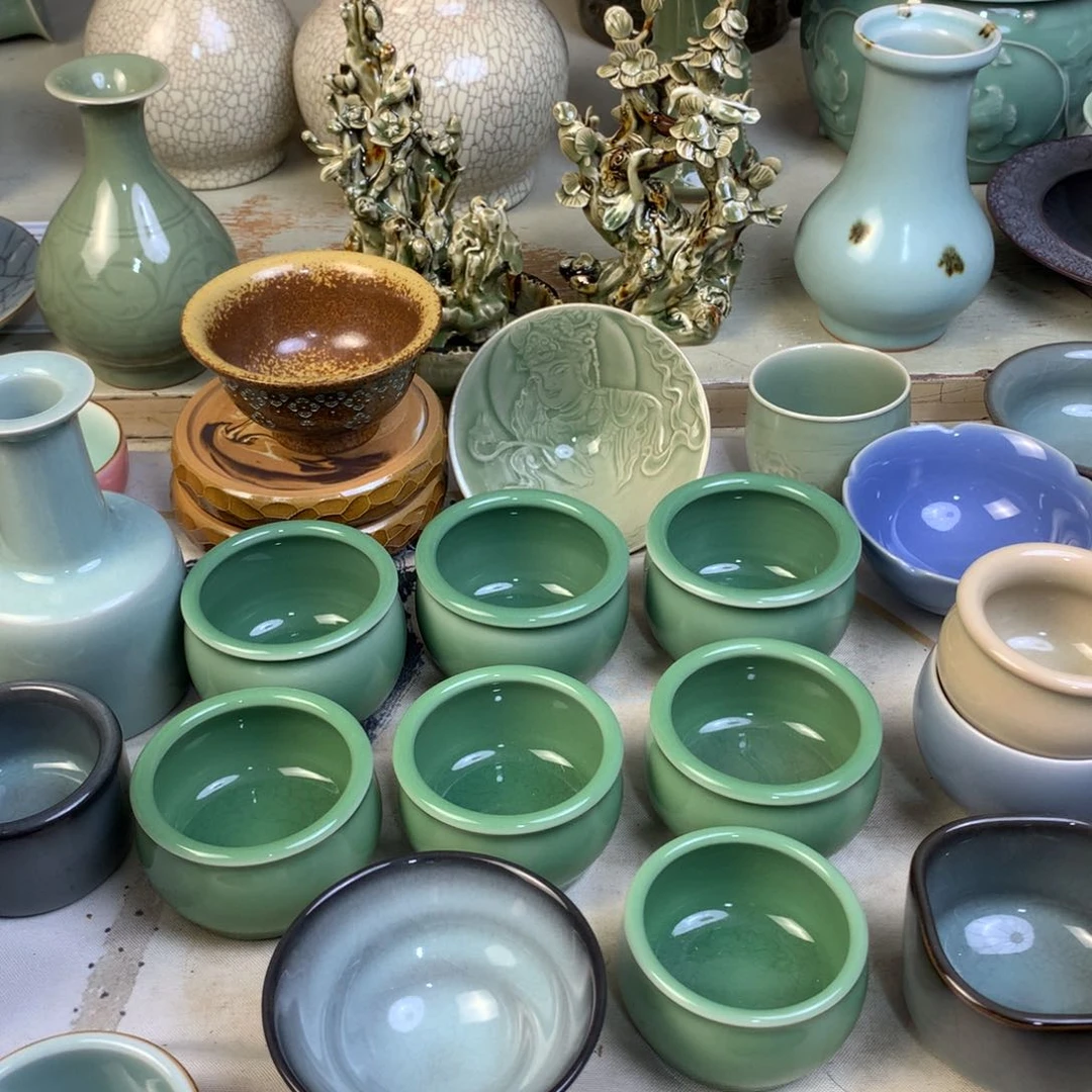 杯大**利龙泉青瓷龙泉路上