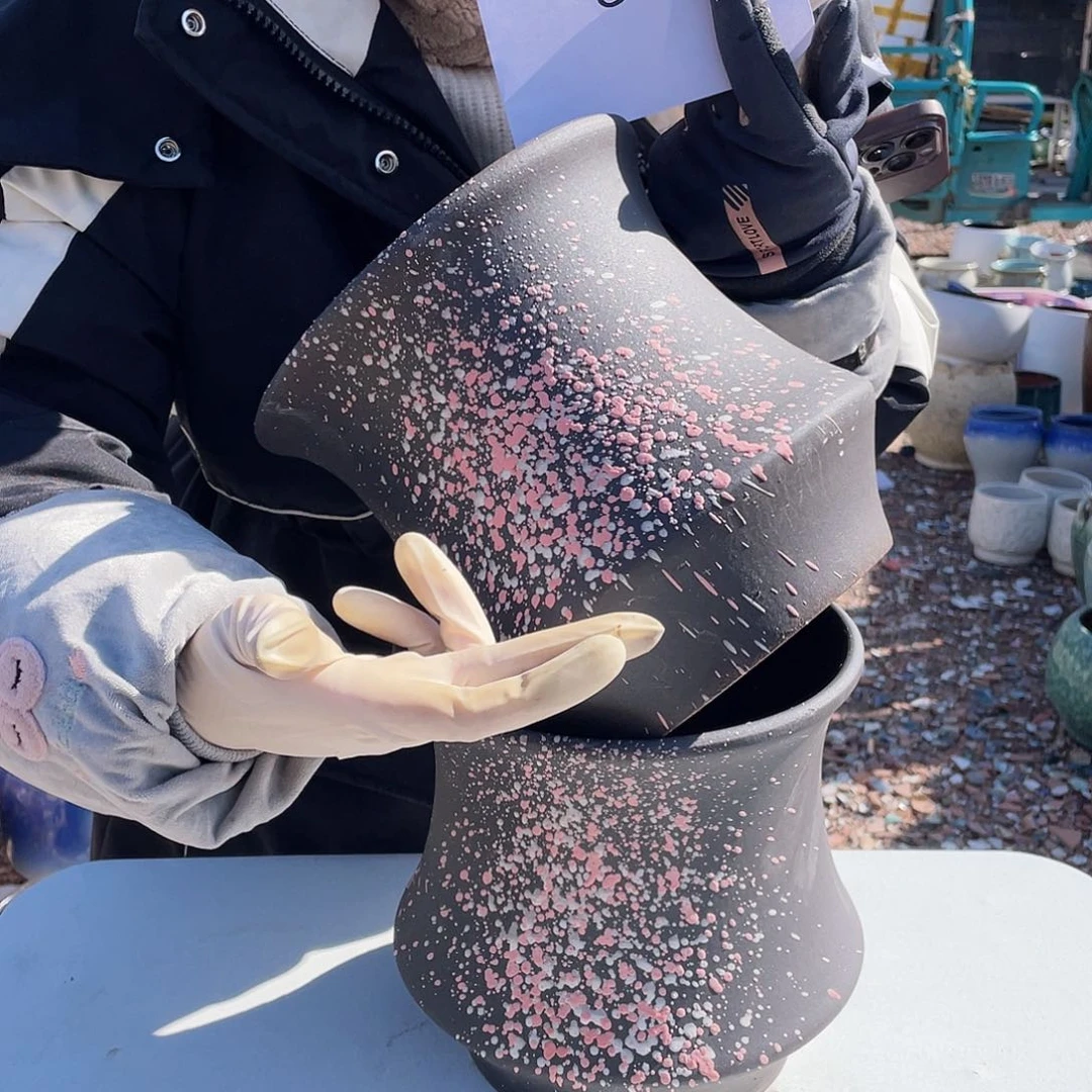 红陶王嫂花盆0127-60