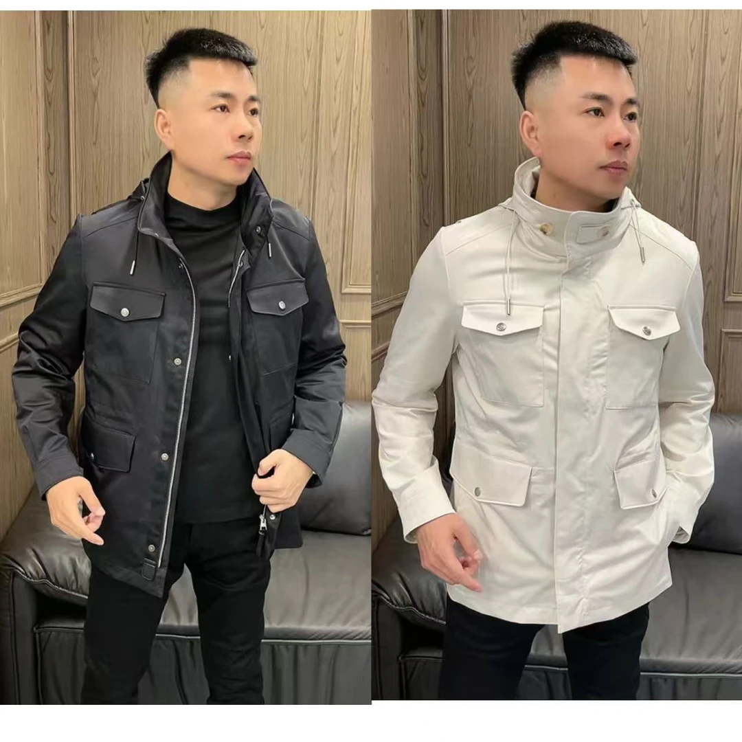 TA钴25春季新款 8620男士高端 商务休闲 猎装风  中长款 茄克外套