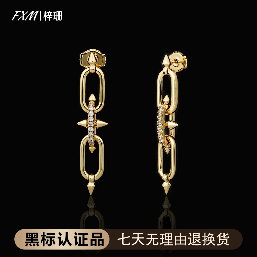 FXM/梓珊  925银针 三叉戟钉子高级感个性耳环 ZR-A234