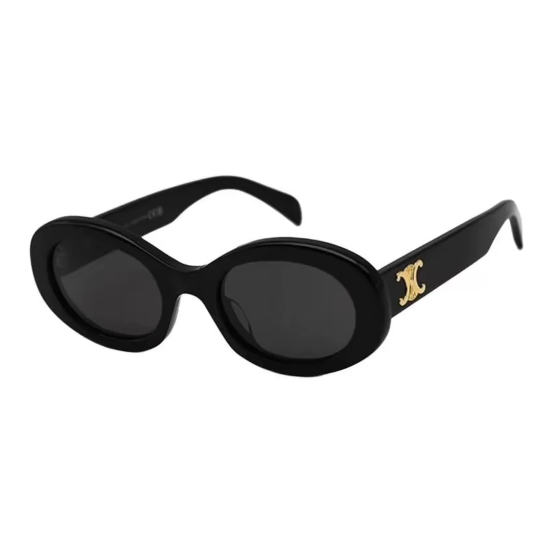 CELINE 赛琳 思琳太阳眼镜墨镜 CL40194U男女同款椭圆形 黑色白色