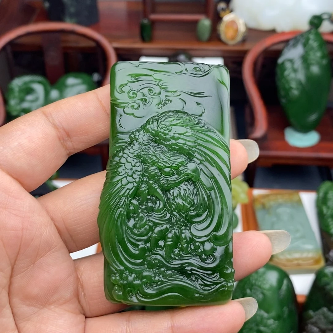 6***9未镶嵌和田玉（碧玉）挂件