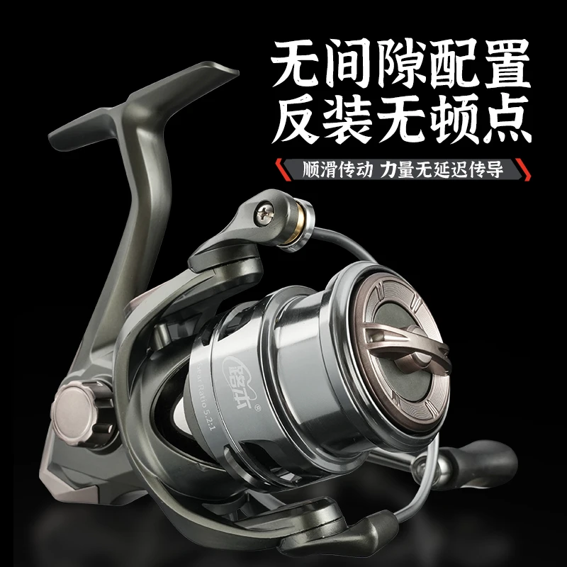 双导杆缓降排线远投轮无间隙矶钓路亚鱼线轮防炸线超远投纺车鱼轮