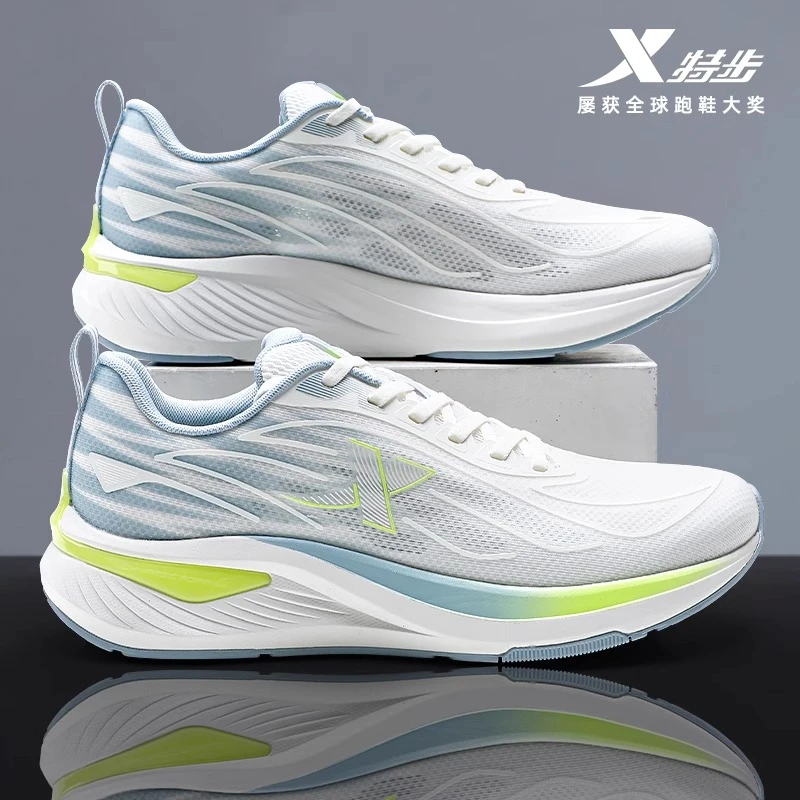 特步騛羽科技跑鞋男鞋轻质软底减震官方旗舰店正品透气跑步运动鞋