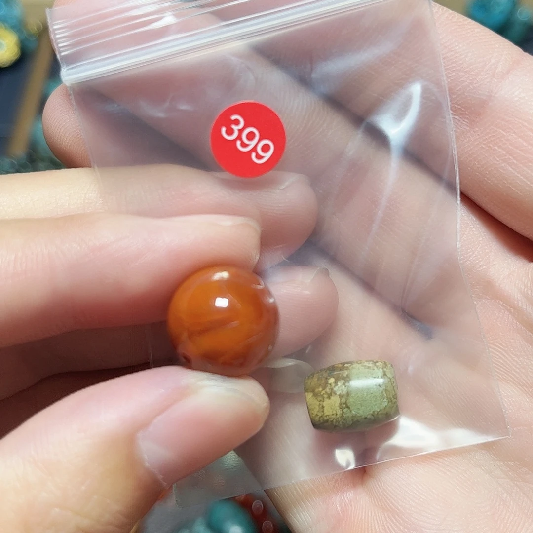 ****下玛瑙/玉髓未镶嵌圆珠桶珠老型手串！！