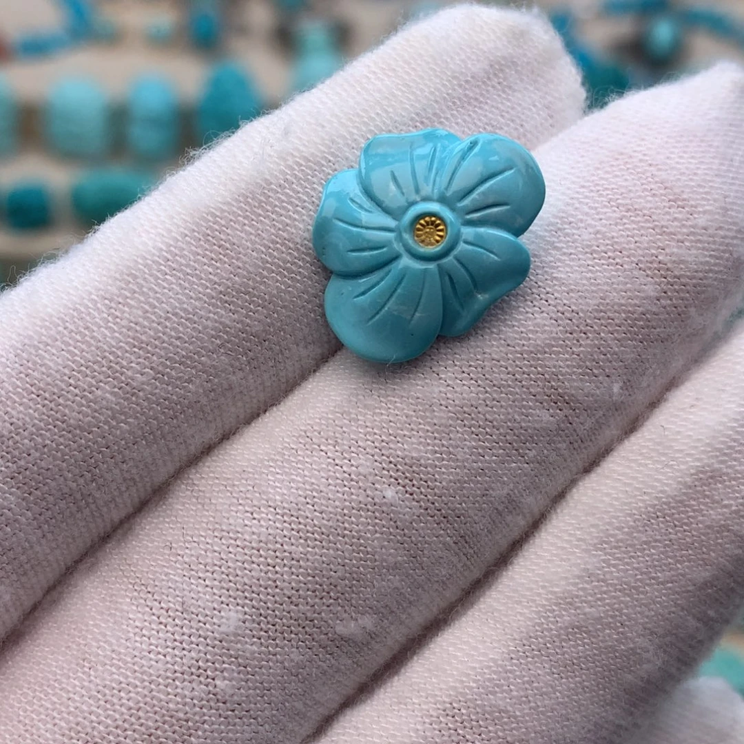 未镶嵌绿松石绿松石花花配饰
