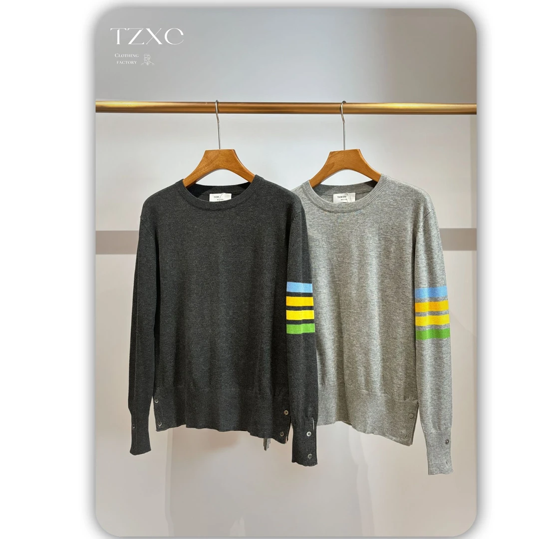 【001A】高奢男装 2025早春男士百搭圆领羊毛针织衫