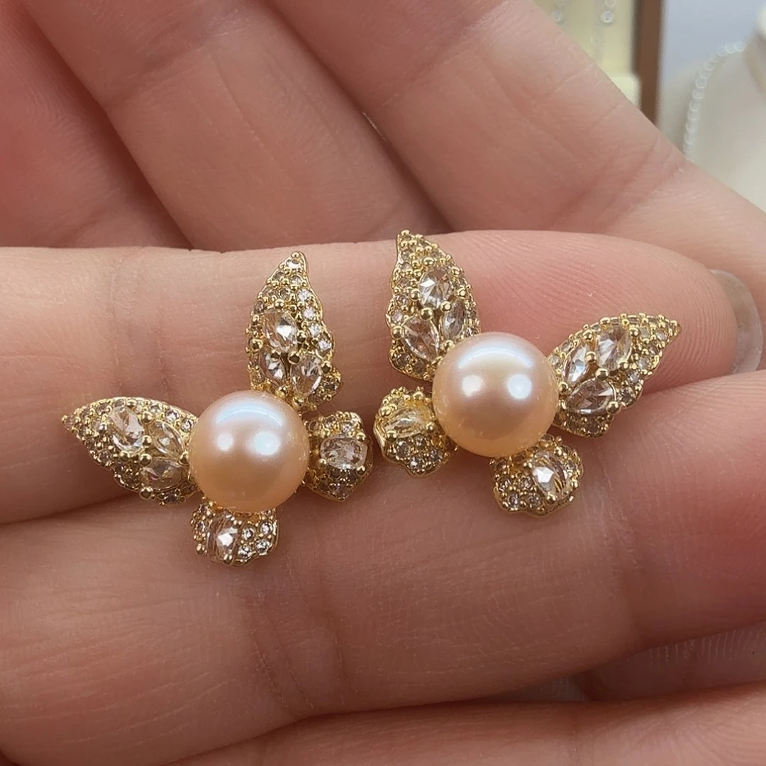 未镶嵌淡水珍珠耳饰