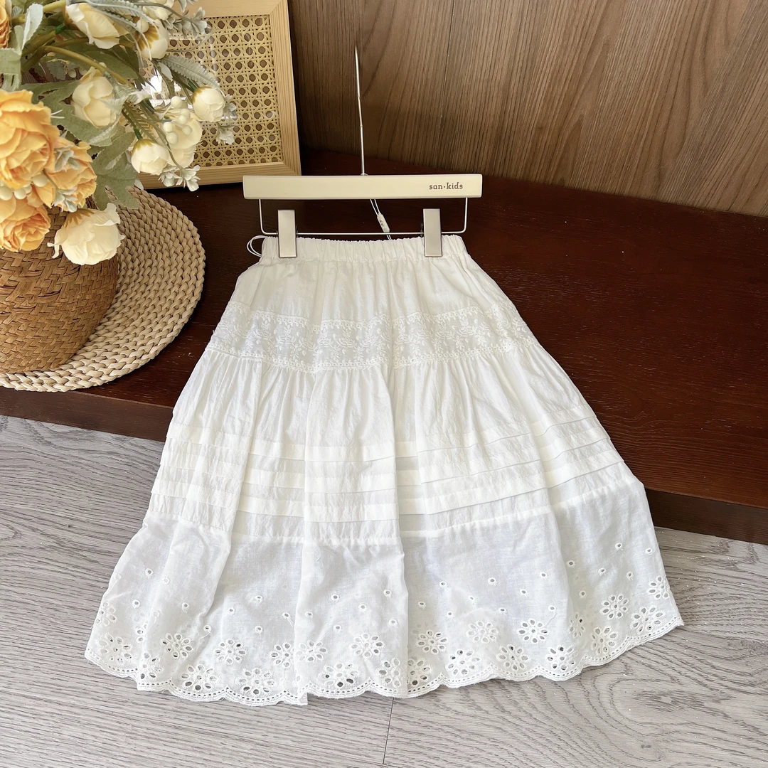 【半身裙】6892女童  森系百搭 蕾丝花边 半身裙