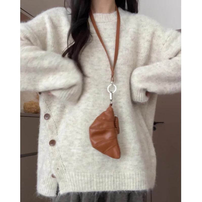 慵懒风内搭毛衣女春秋季2025新款小个子高级感宽松套头打底上衣