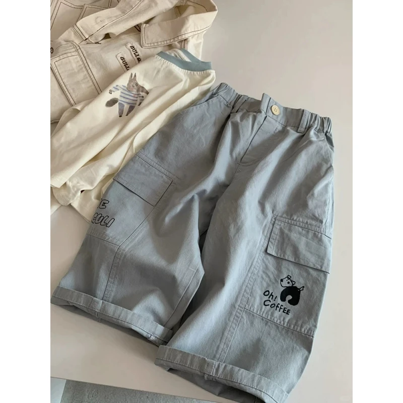 韩国童装男童2025春装裤子时髦帅气工装裤儿童休闲裤春秋