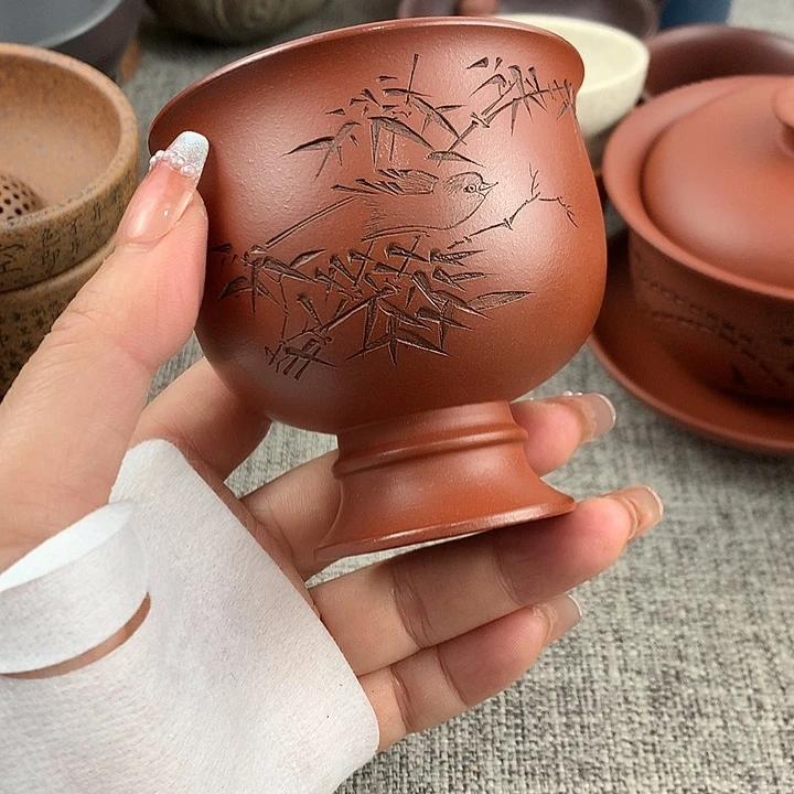 紫砂茶杯高端主人杯