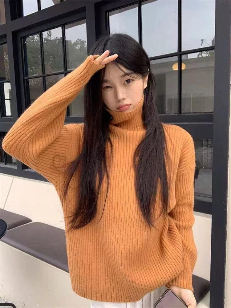 堆堆领款女毛针织衫打底衫修身针织衫M35#
