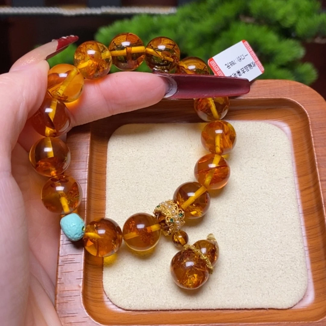 【闪购商品】手链琥珀（花珀）未镶嵌手串