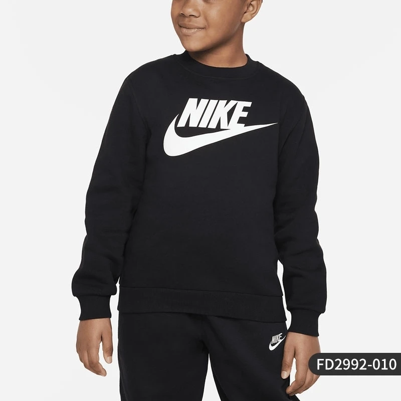 Nike/耐克新款大童经典运动休闲圆领针织套头卫衣FD2992-324