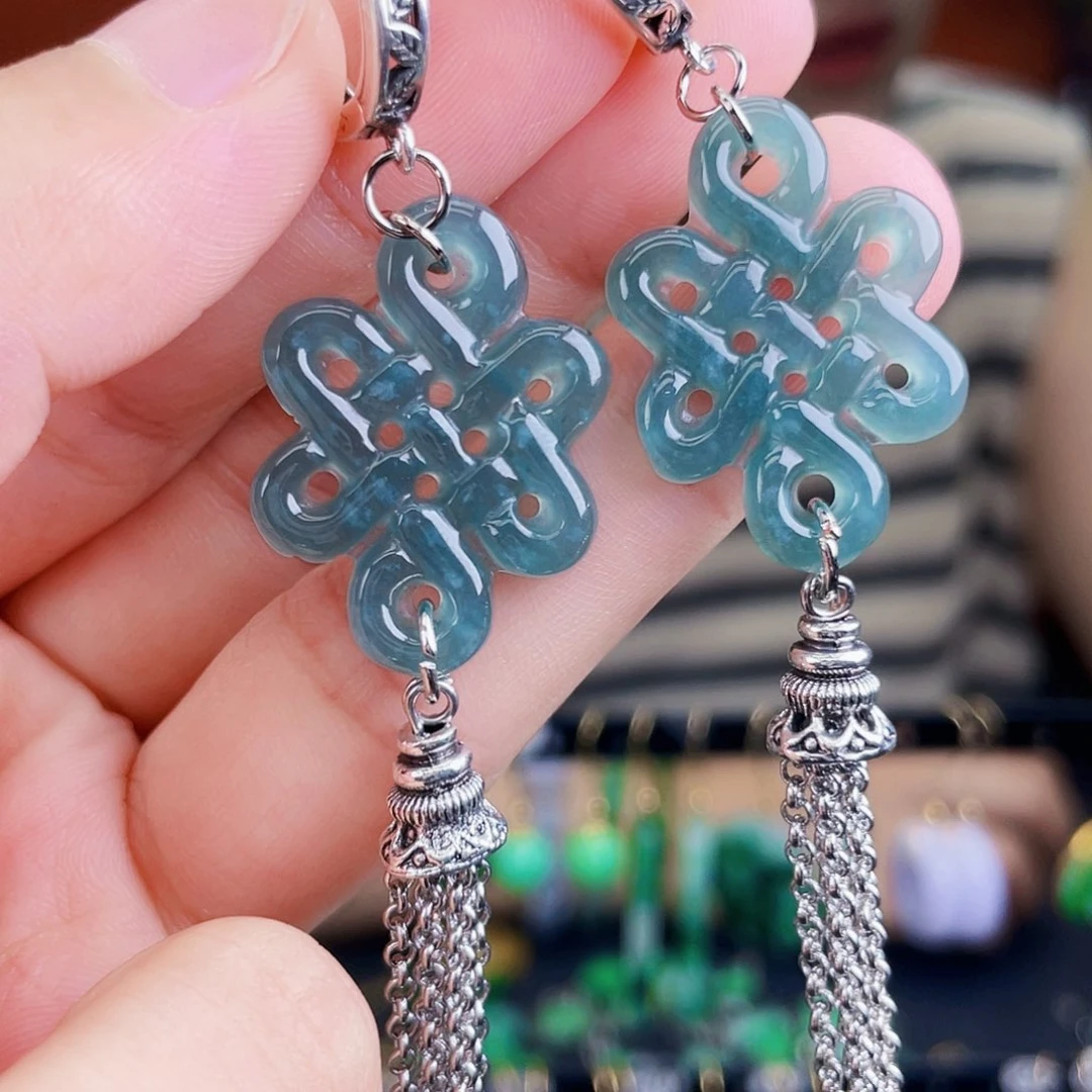 翡翠未镶嵌耳饰饰品