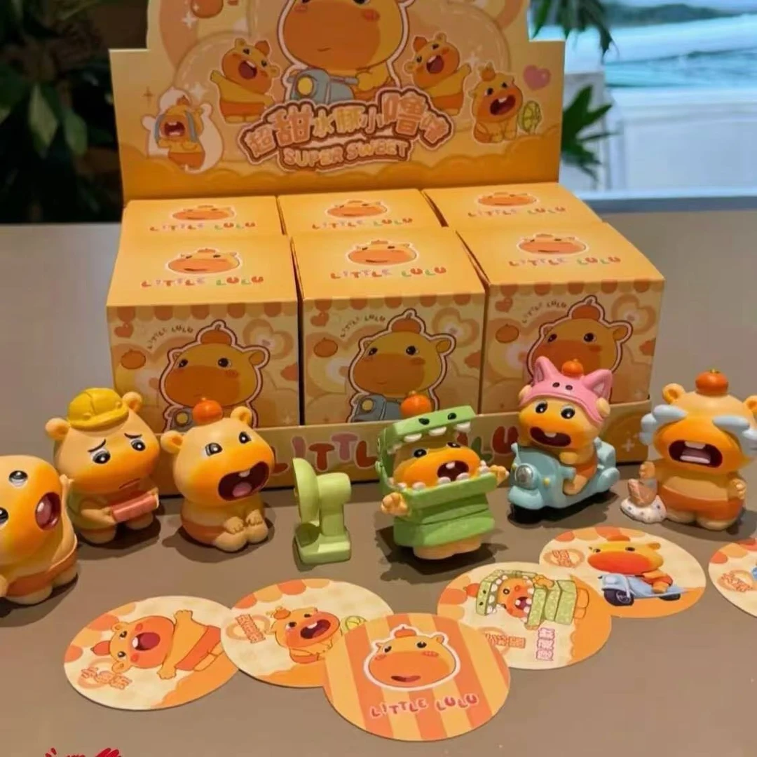 超甜水豚小噜噜 盲盒潮玩可爱小摆件  办公室解压神器桌面