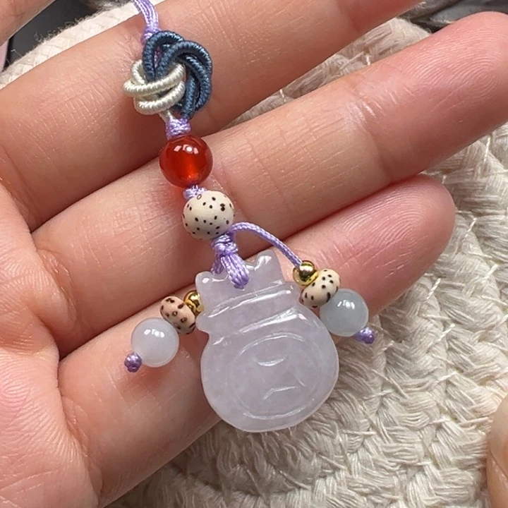 翡翠未镶嵌颈饰手机挂