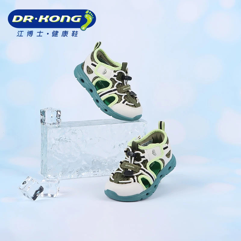 Dr.Kong/江博士童鞋夏季男童二段包头凉鞋防滑学步鞋1S14A2011DM0