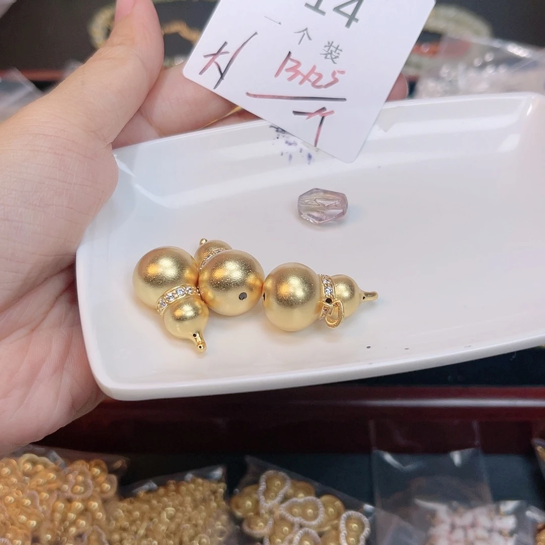 紫晶珠宝半成品银S925镀金镶嵌14