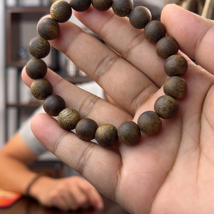 沉香手串奇楠圆珠10mm单圈多样性发一SY-017