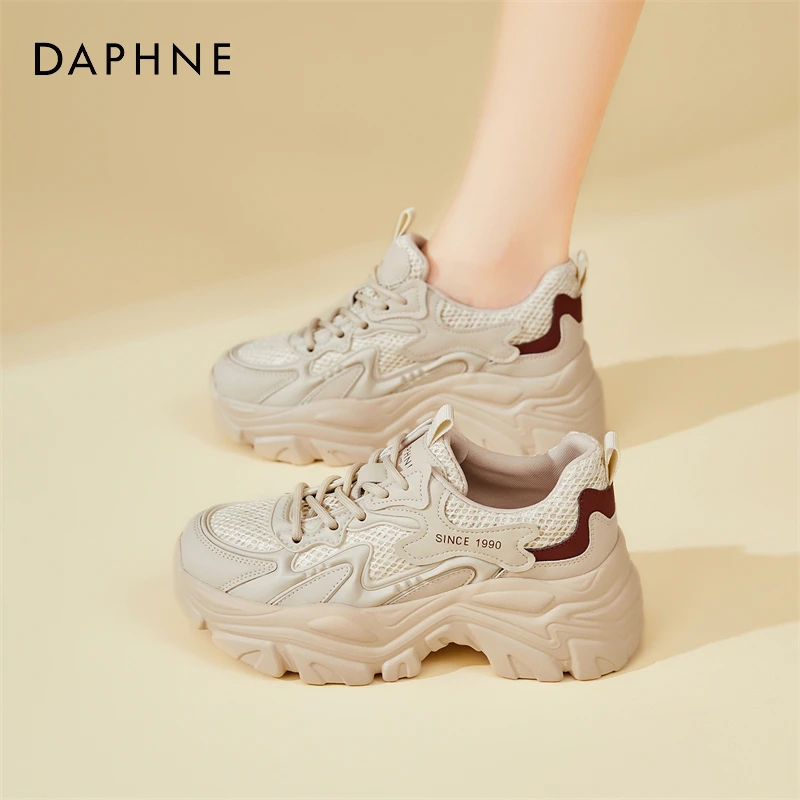 达芙妮老爹鞋女士夏季2025新款厚底轻便显脚小防滑百搭休闲运动鞋