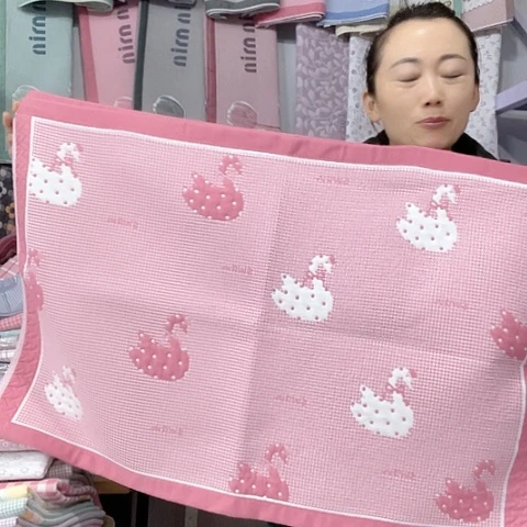 棉特价粉色天鹅纯棉