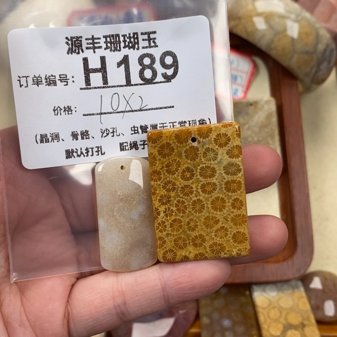 硅化玉颈饰未镶嵌三***.