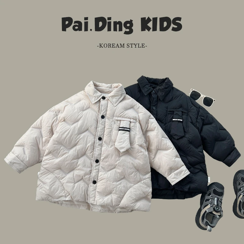 冬装儿童简约百搭款翻领短款保暖羽绒服AD0115-QQQQ