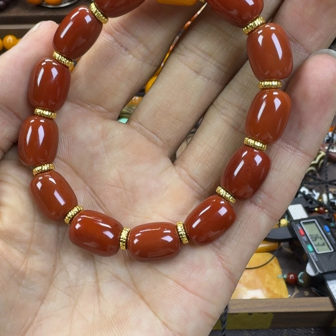 南红玛瑙未镶嵌手链