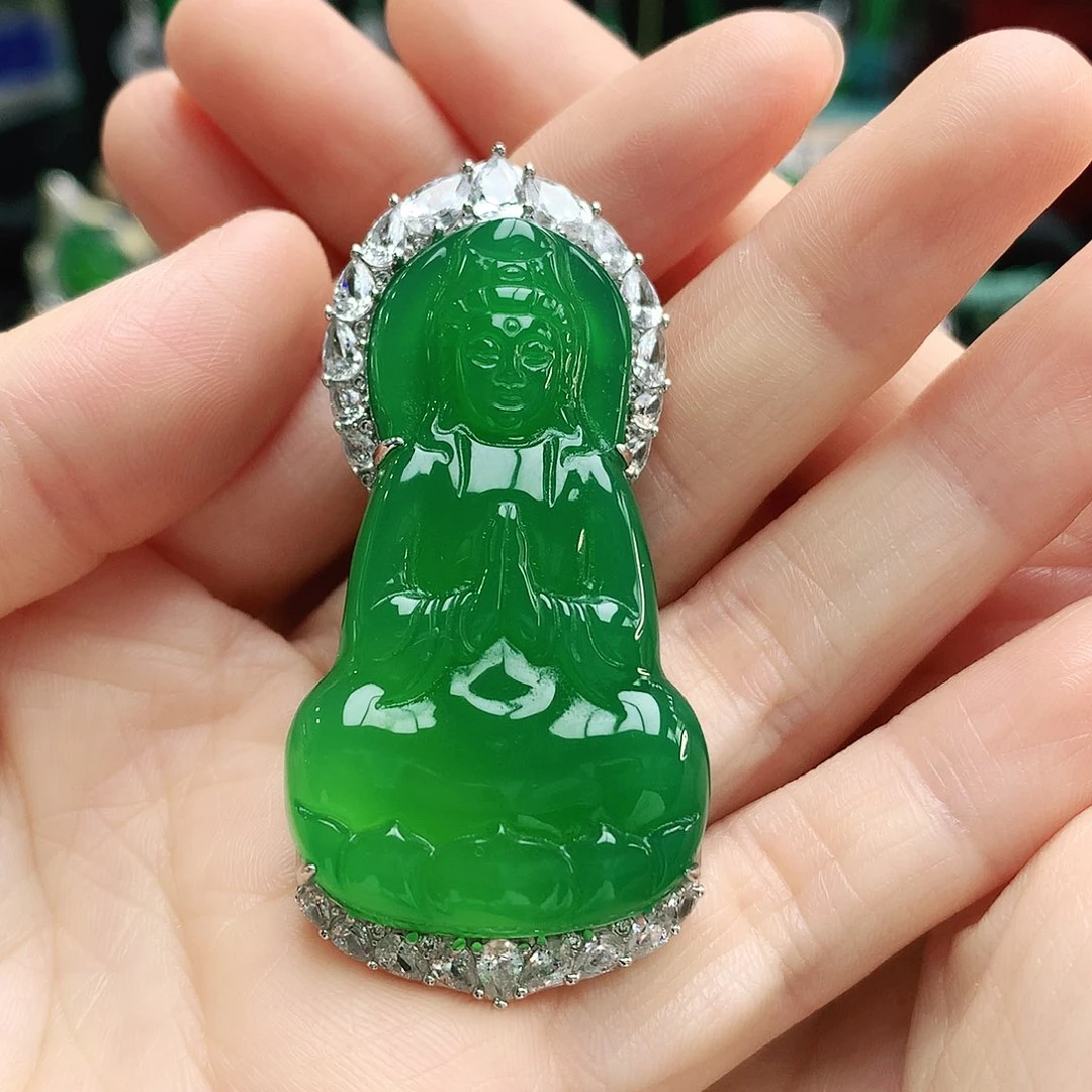 玛瑙/玉髓吊坠银S925镶嵌