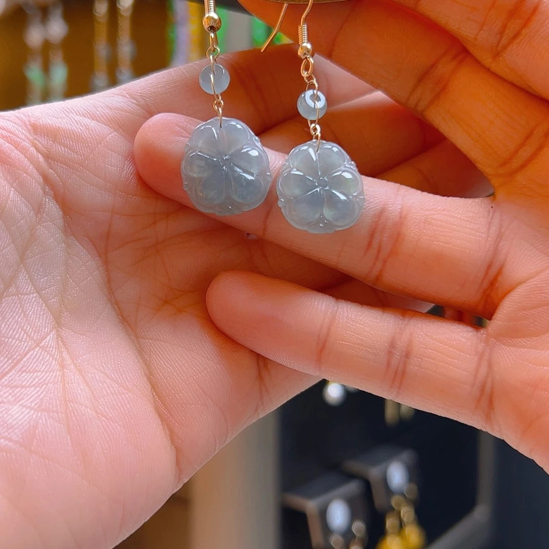 翡翠合金耳坠翡翠